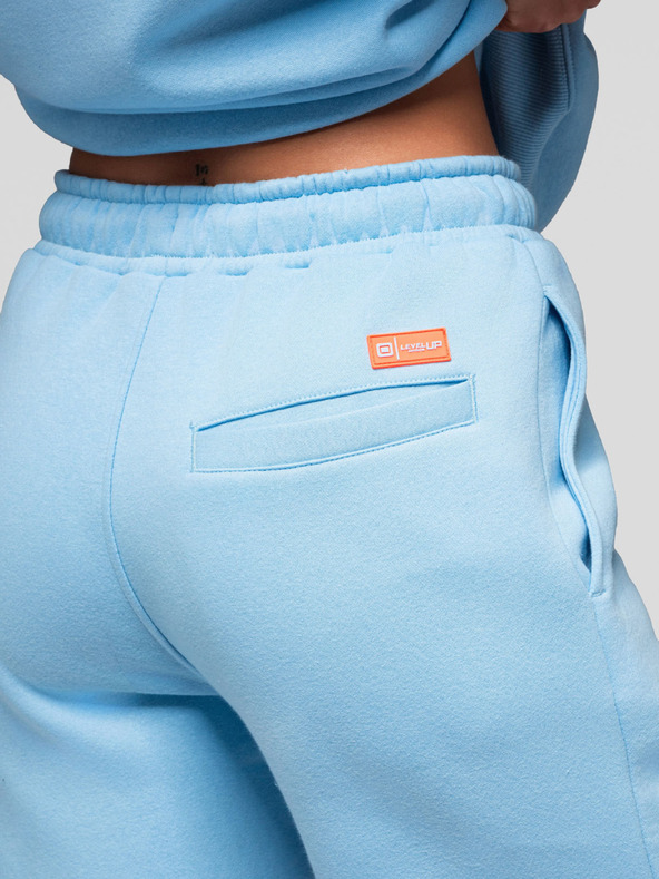 Ombre Clothing Sada dvoch UNISEX kraťasov s elastickým pásom - svetlo modrá/svetlo fialová V2 Z129 Ombre Clothing