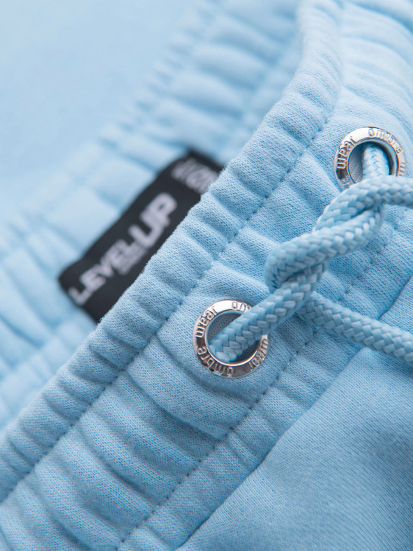 Ombre Clothing Sada dvoch UNISEX kraťasov s elastickým pásom - svetlo modrá/svetlo fialová V2 Z129 Ombre Clothing