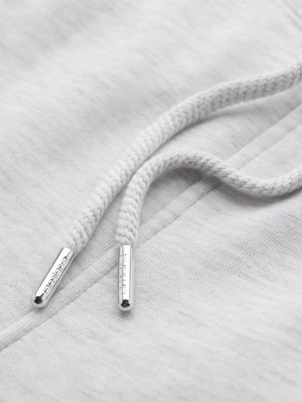 Ombre Clothing Sada dvoch pánskych teplákových šoriek s pruhmi - sivá melanž/olivová V1 Z128 Ombre Clothing
