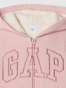 GAP Detská sherpa mikina s logom GAP