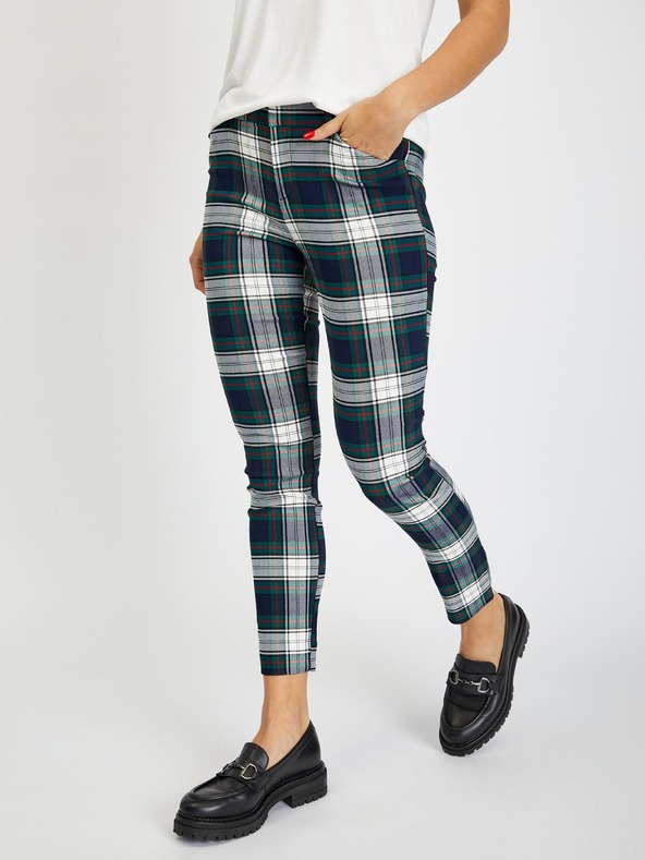 GAP Kockované nohavice skinny bi-stretch GAP