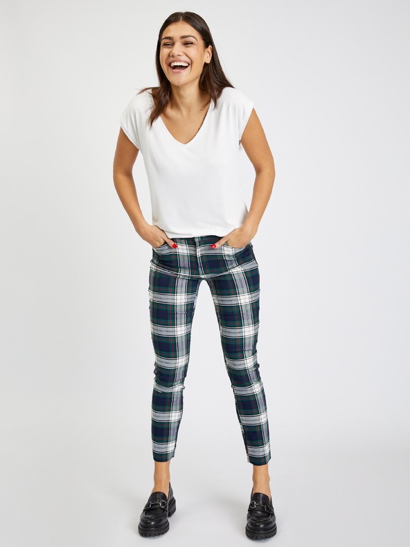 GAP Kockované nohavice skinny bi-stretch GAP
