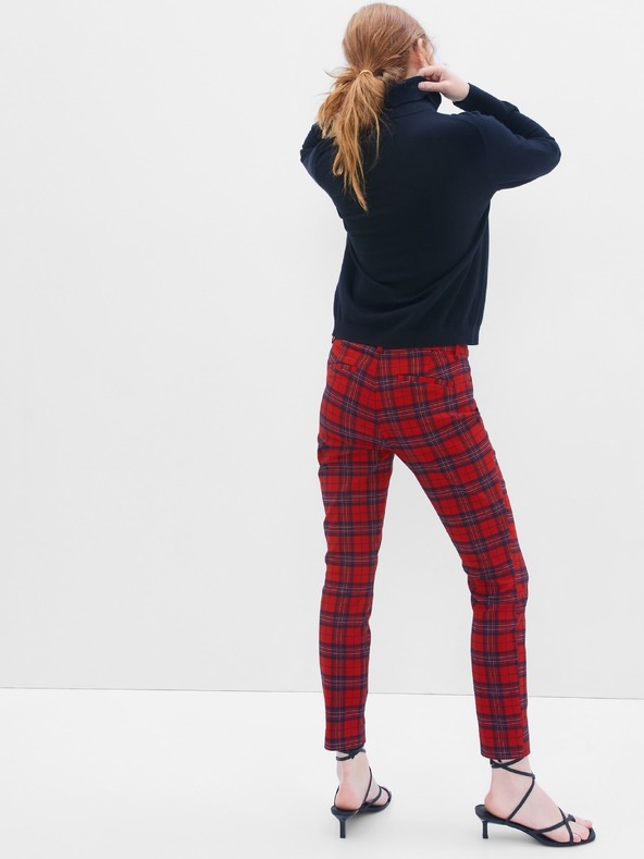 GAP Kockované nohavice skinny bi-stretch GAP