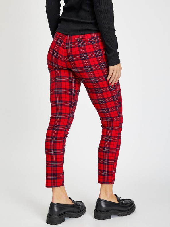 GAP Kockované nohavice skinny bi-stretch GAP