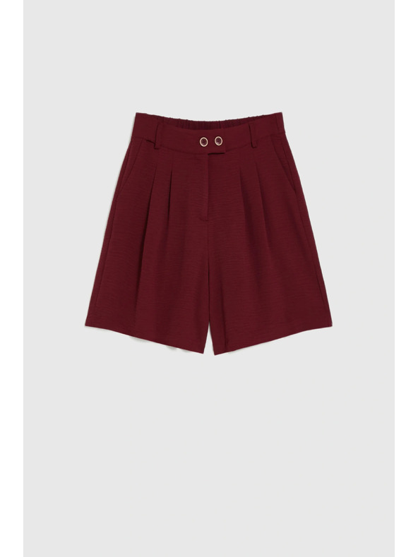 Moodo Hladké burgundy šortky Moodo