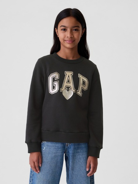 GAP Detská mikina s logom a fleece GAP