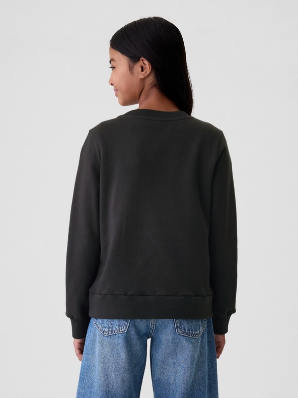 GAP Detská mikina s logom a fleece GAP