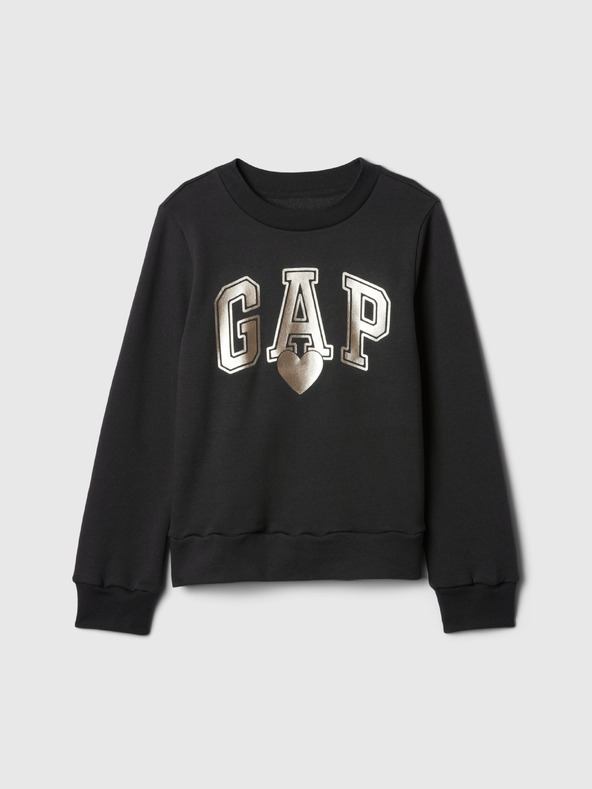 GAP Detská mikina s logom a fleece GAP