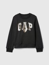 GAP Detská mikina s logom a fleece GAP
