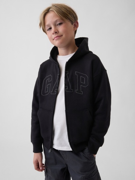 GAP Detská mikina s logom a fleece GAP