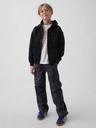GAP Detská mikina s logom a fleece GAP