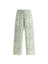 DIM DIM TROPICAL PANTS - Dámske plážové nohavice - zelená - svetlo hnedá - smotanová