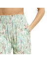 DIM DIM TROPICAL PANTS - Dámske plážové nohavice - zelená - svetlo hnedá - smotanová