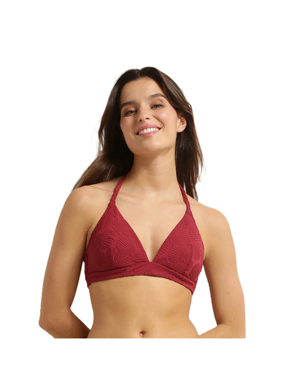 DIM DIM SWIMWEAR SHELL TRIANGLE BRA - Dámske plavky - tmavočervená