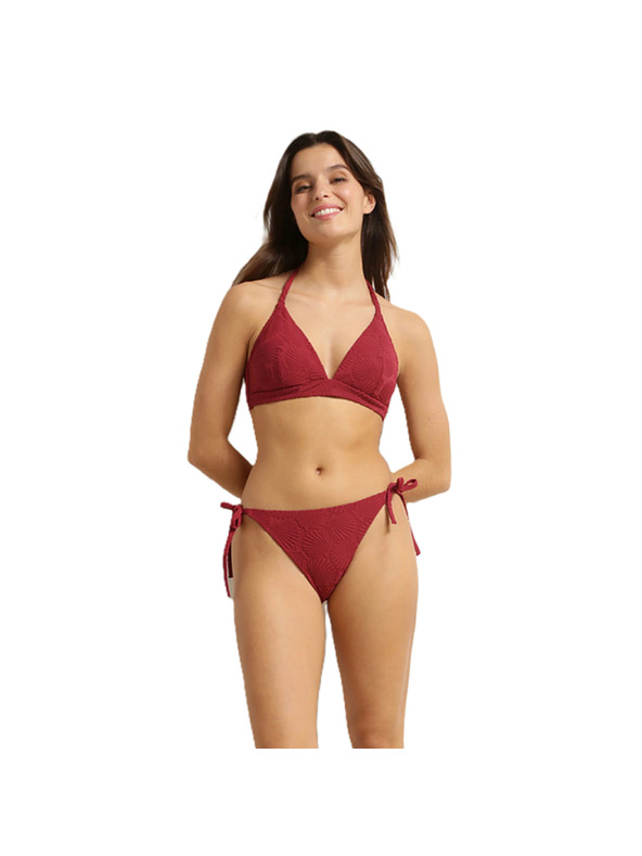 DIM DIM SWIMWEAR SHELL TRIANGLE BRA - Dámske plavky - tmavočervená
