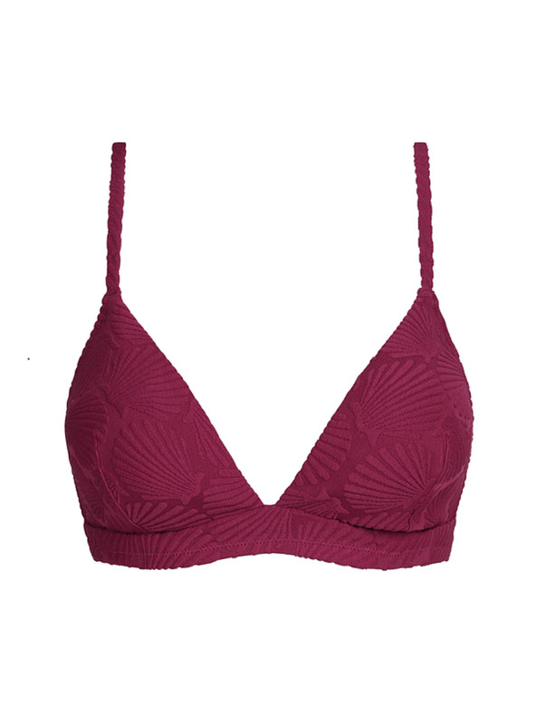 DIM DIM SWIMWEAR SHELL TRIANGLE BRA - Dámske plavky - tmavočervená