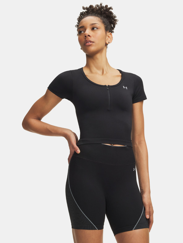 Under Armour Dámske tričko Under Armour Vanish Seamless Crop Zip SS