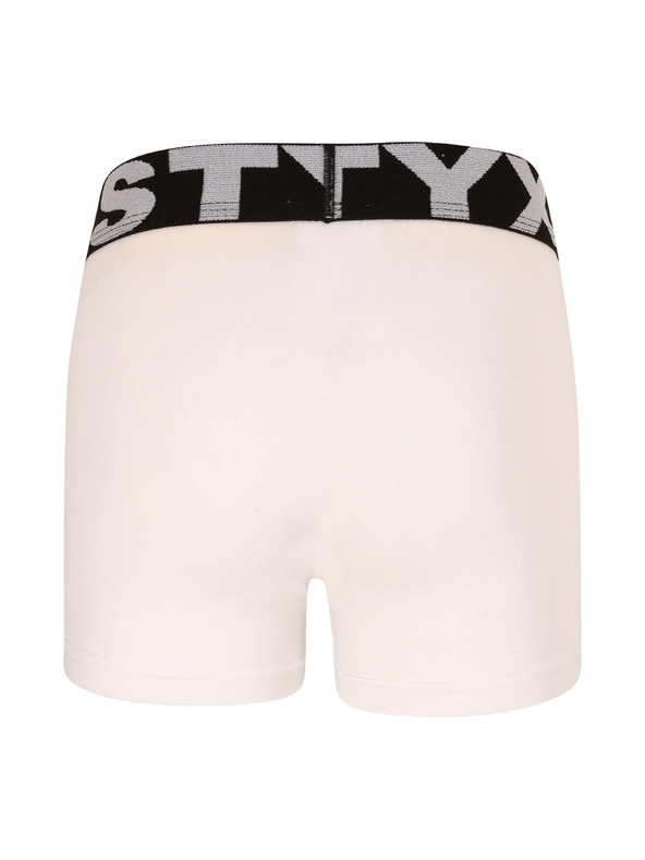Styx Detské boxerky Styx športová guma biele