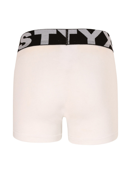 Styx Detské boxerky Styx športová guma biele