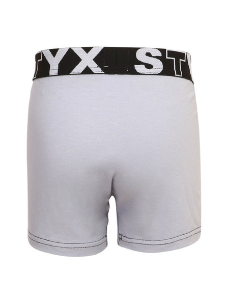 Styx Detské boxerky Styx športová guma svetlo sivé