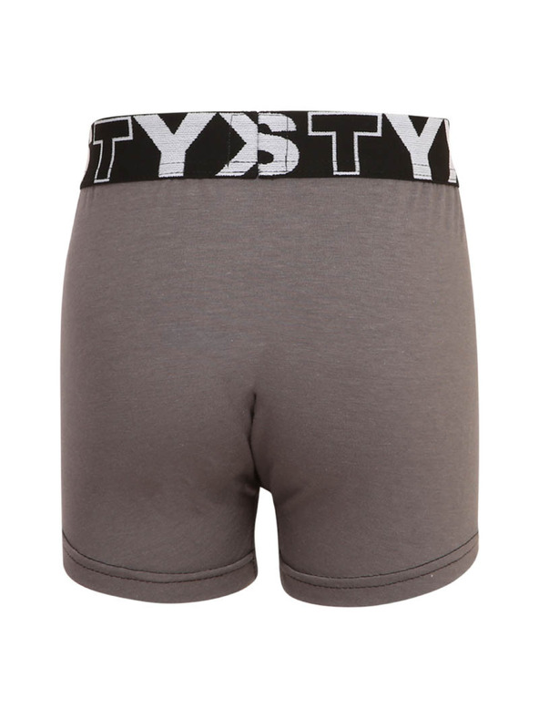 Styx Detské boxerky Styx športová guma tmavo sivé