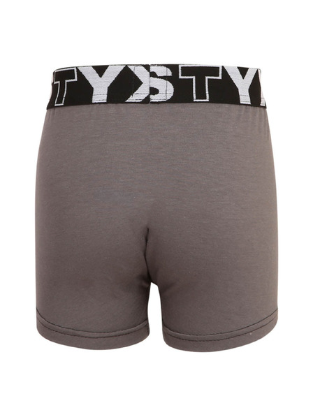 Styx Detské boxerky Styx športová guma tmavo sivé