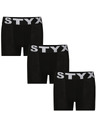 Styx Sada troch - detské boxerky Styx športová guma čierne
