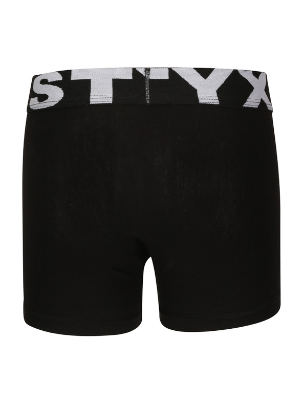 Styx Sada troch - detské boxerky Styx športová guma čierne