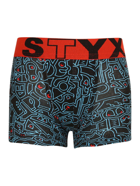 Styx Detské boxerky Styx art športová guma doodle