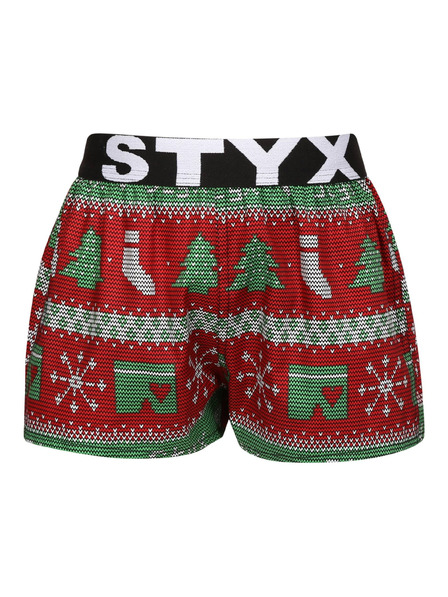Styx Detské trenky Styx art športová guma Vianoce pletené