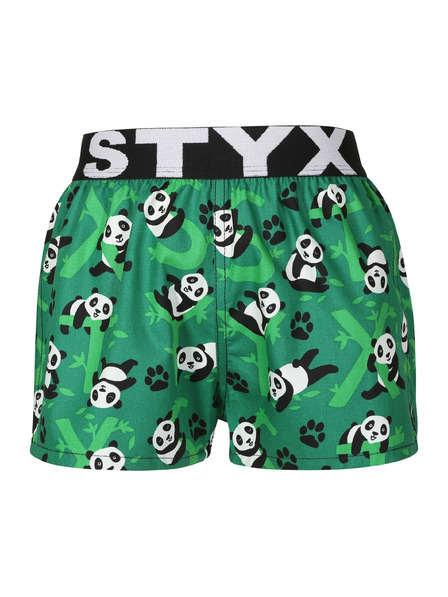 Styx Detské trenky Styx art športová guma pandy