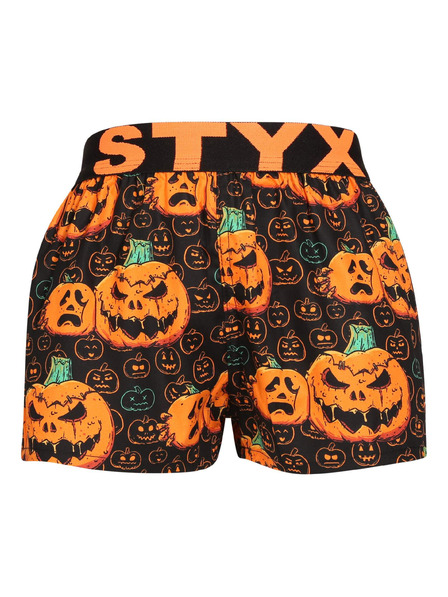 Styx Detské trenky Styx art športová guma Halloween dyňa