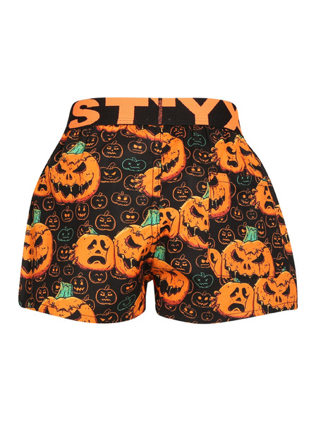 Styx Detské trenky Styx art športová guma Halloween dyňa