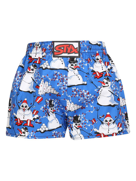 Styx Detské trenky Styx art klasická guma Vianoce snehuliaci