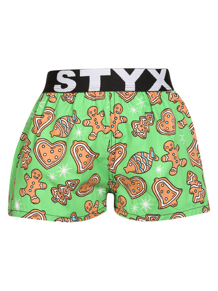 Styx Detské trenky Styx art športová guma Vianoce medovníčky