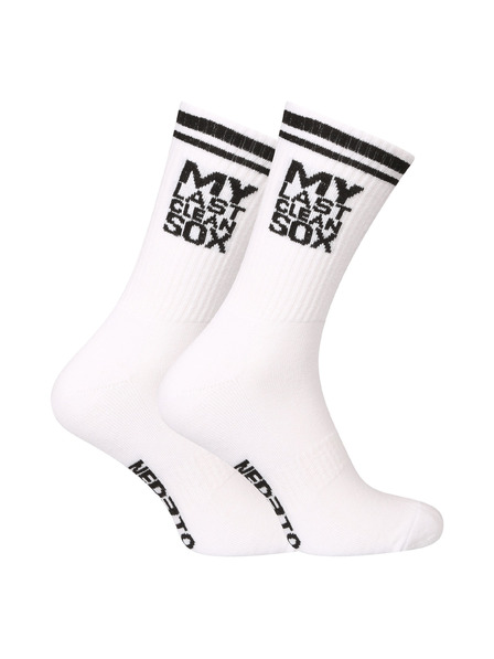 Nedeto Ponožky Nedeto športové vysoké My Last Clean Sox biele