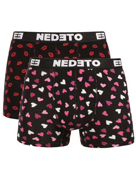 Nedeto Sada dvoch - pánske boxerky Nedeto Kiss and Hearts viacfarebné