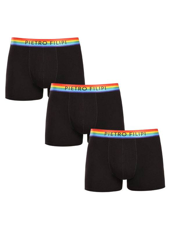 Pietro Filipi Sada troch - pánske boxerky Pietro Filipi čierne rainbow