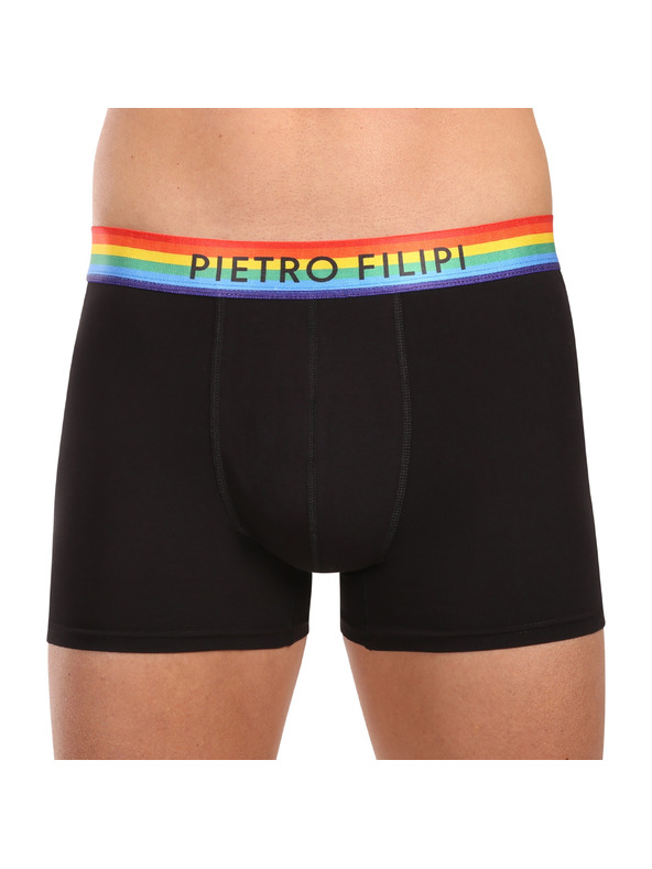 Pietro Filipi Sada dvoch - pánske boxerky Pietro Filipi čierne rainbow