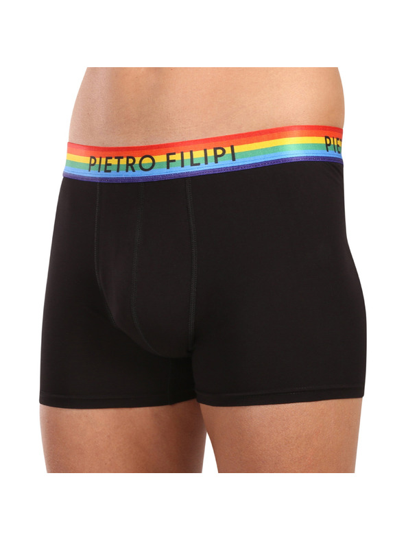 Pietro Filipi Sada dvoch - pánske boxerky Pietro Filipi čierne rainbow
