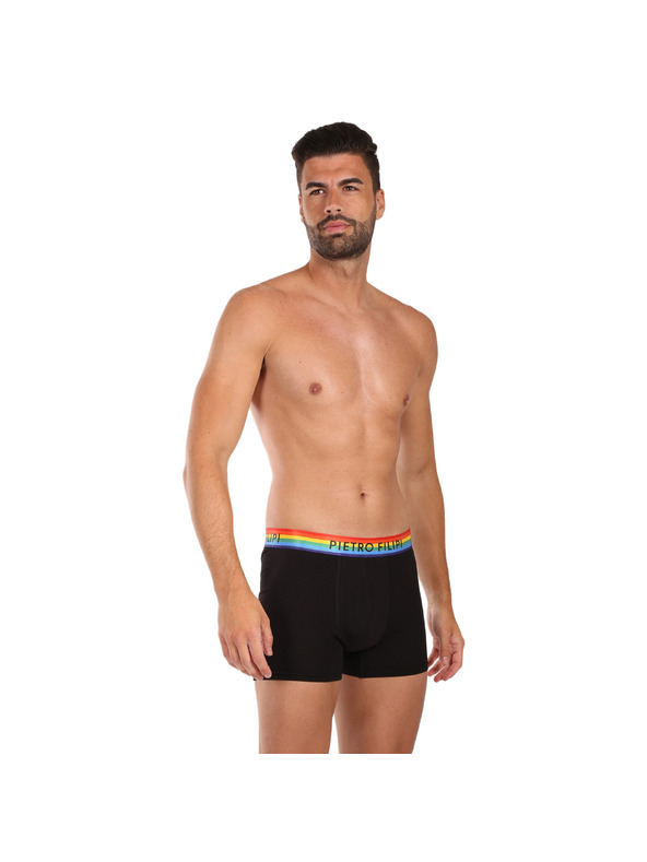 Pietro Filipi Sada dvoch - pánske boxerky Pietro Filipi čierne rainbow