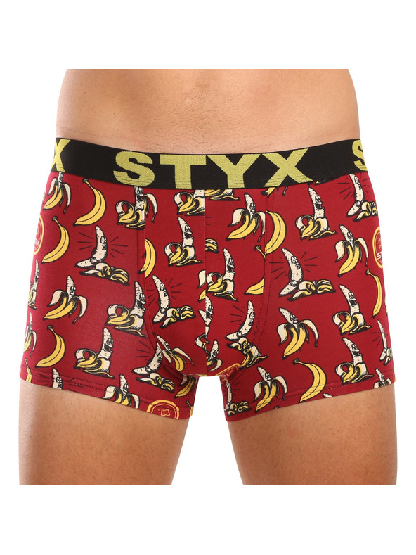 Styx Pánske boxerky Styx art športová guma banány