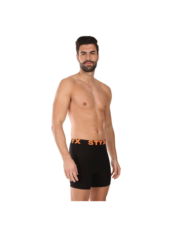 Styx Pánske boxerky Styx long športová guma čierne