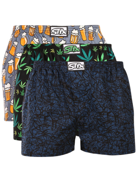 Styx Sada troch - pánske trenky Styx art klasická guma viacfarebné