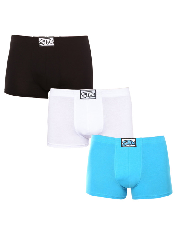 Styx Sada troch - pánske boxerky Styx klasická guma viacfarebné