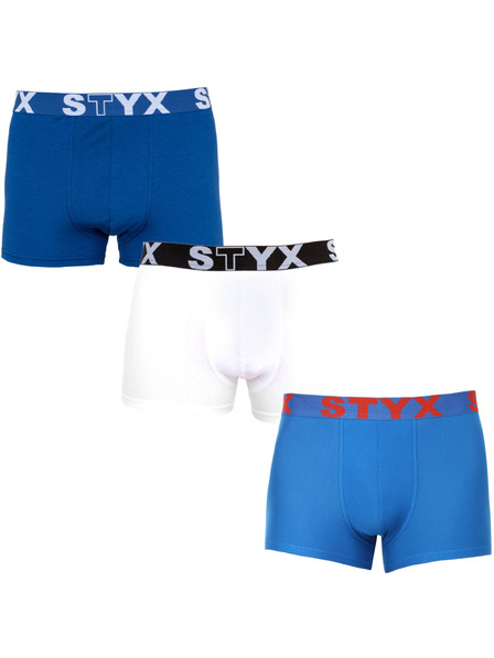 Styx Sada troch - pánske boxerky Styx športová guma nadrozmer viacfarebné
