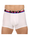 Styx Pánske boxerky Styx športová guma biele trikolor