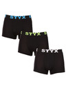 Styx Sada troch - pánske boxerky Styx športová guma nadrozmer viacfarebné