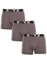 Styx Sada tri - pánske boxerky Styx long športová guma tmavo sivé
