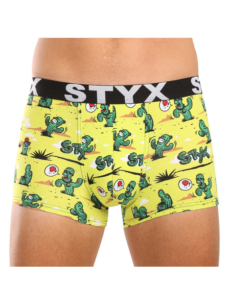 Styx Pánske boxerky Styx art športová guma kaktusy